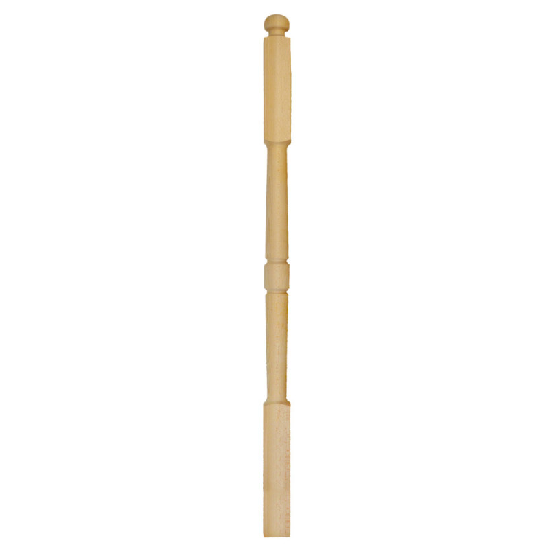 Poteau tourné en hêtre 7 x 7 x 130 cm SOGEM