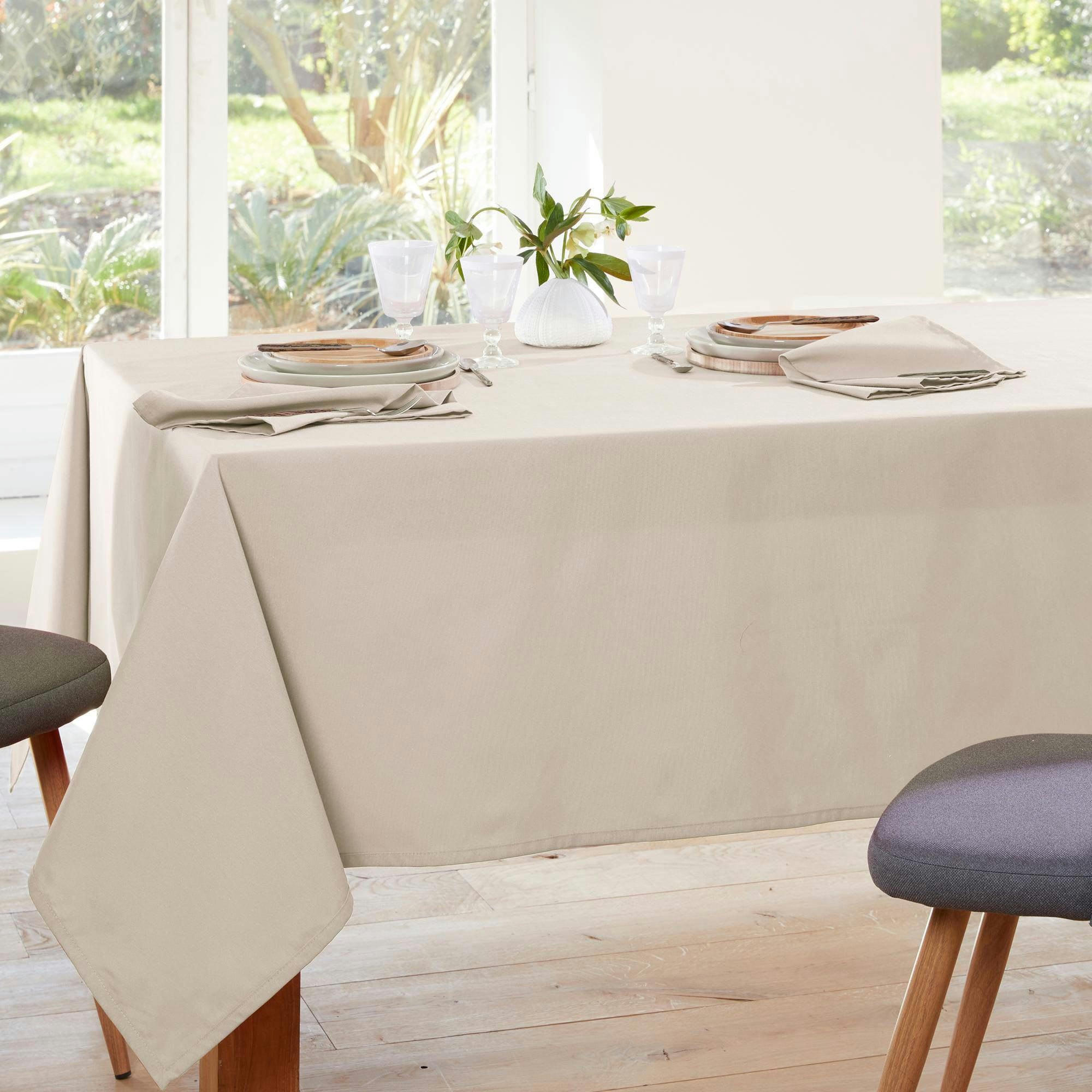 LONETA - Nappe 140x200 beige en coton