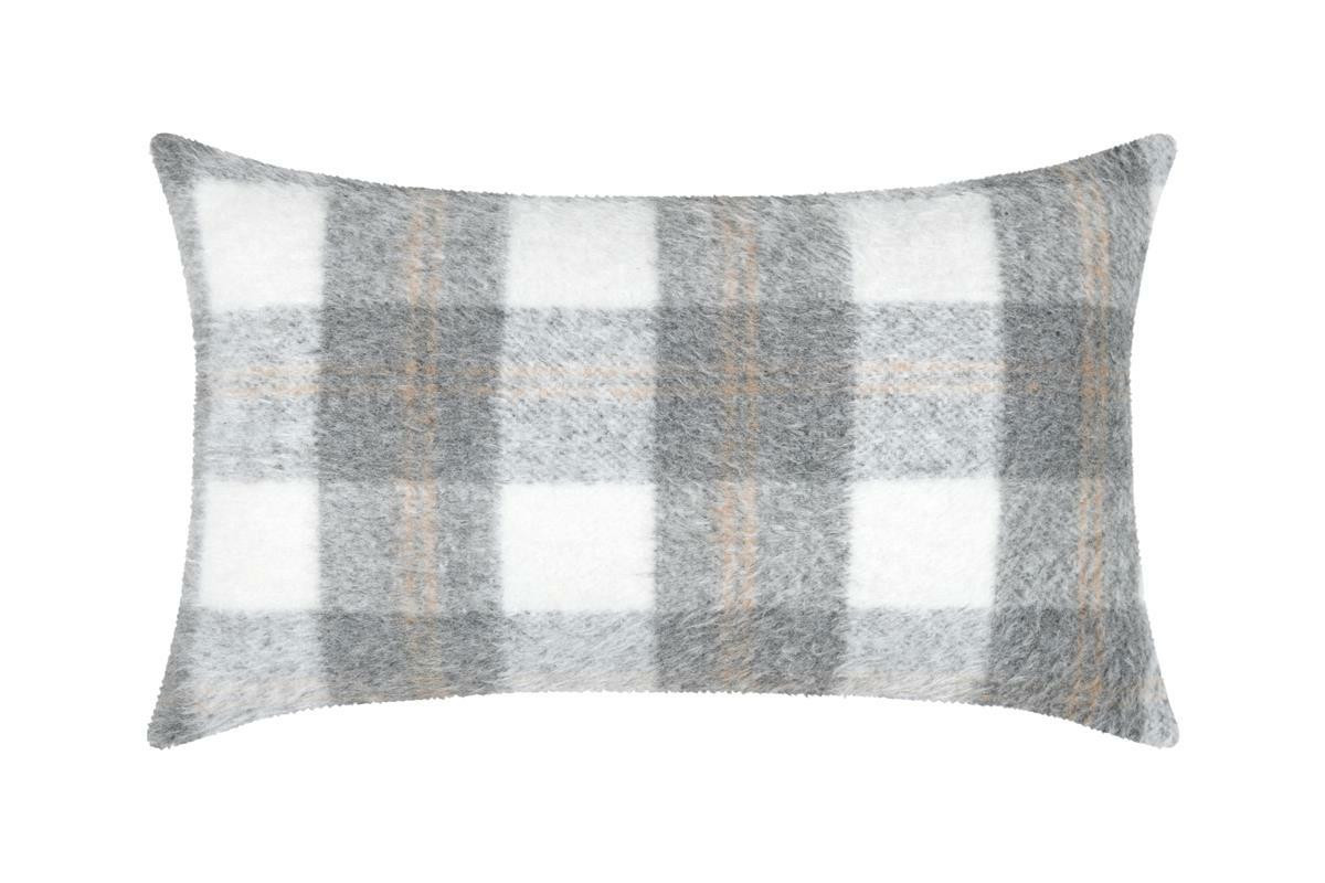 Poduszka Dekoracyjna GRESY 30x50 cm Kratka Futerko do Salonu