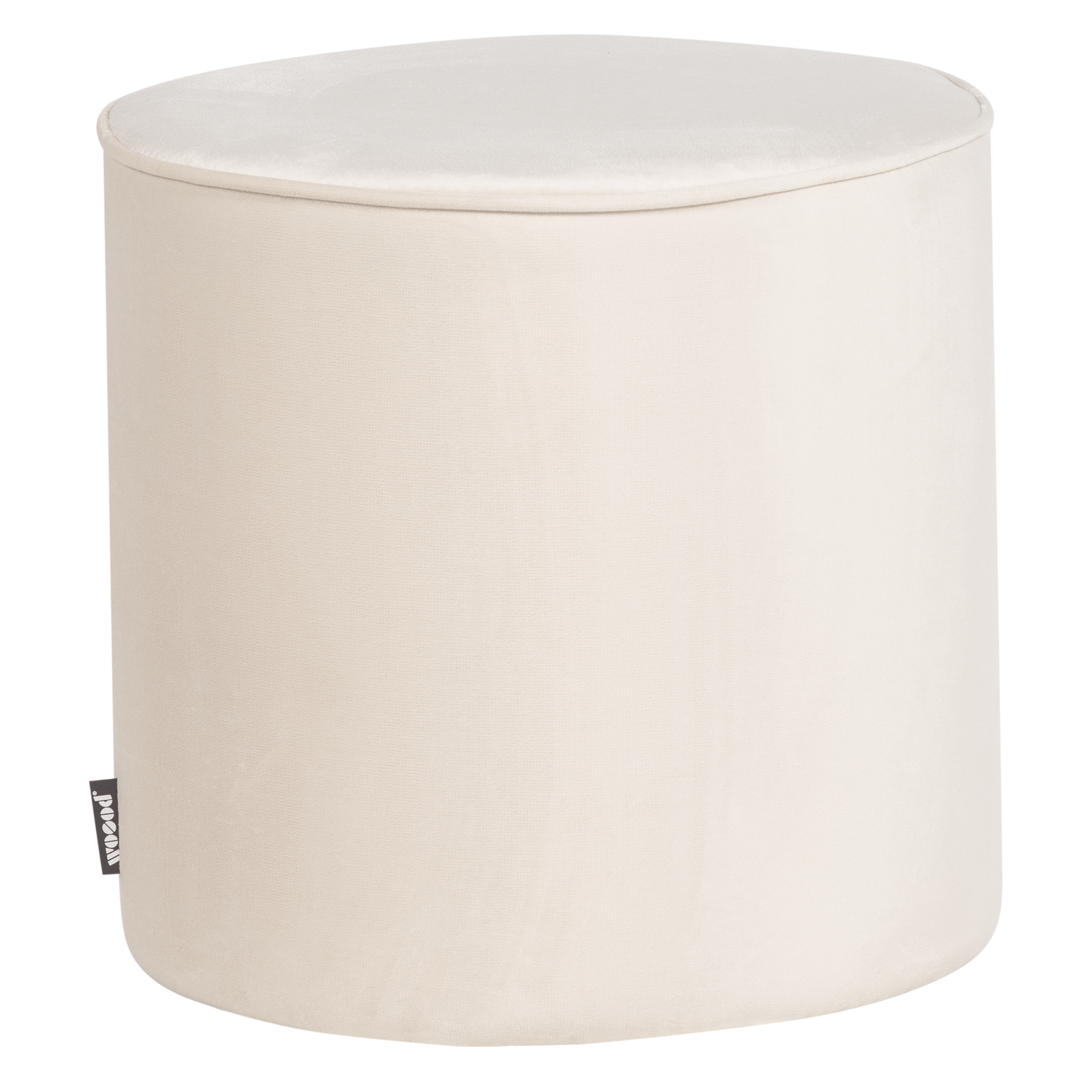 WOOOD poef hoog Sara 46xØ46 cm - Velvet - Off White