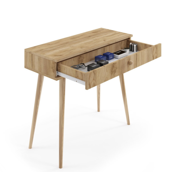 Toaletka z szufladami wysokie nogi IKON 90 Dąb Craft