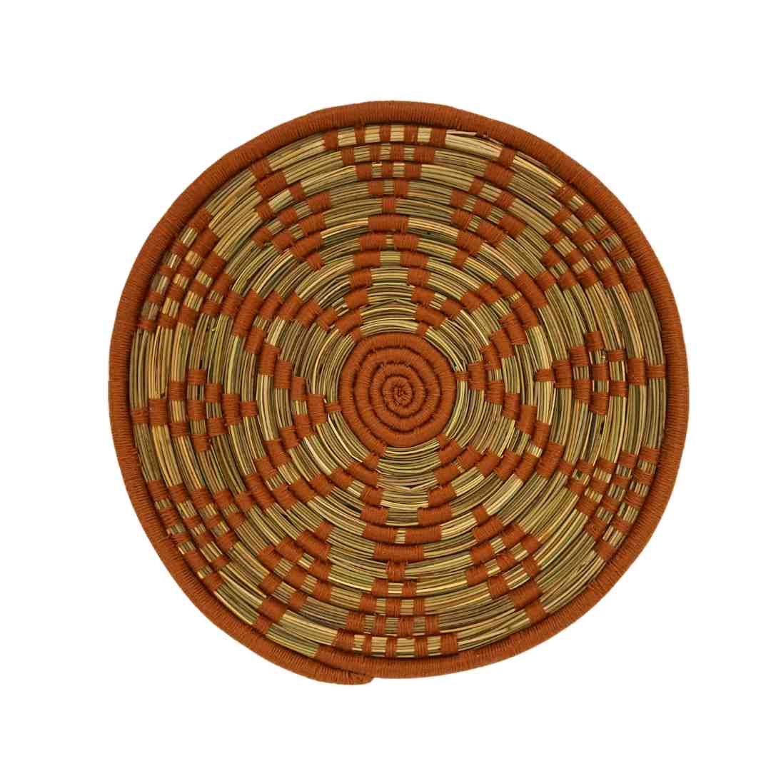 NOA MAY Schaal Hayat - naturel/oker - palm - Ø 40 cm x H 5 cm - Marrakesh charme