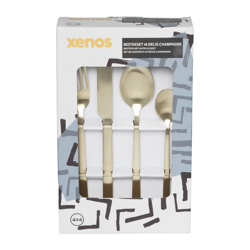 Bestekset - champagnekleur - 16-delig - 4 persoons