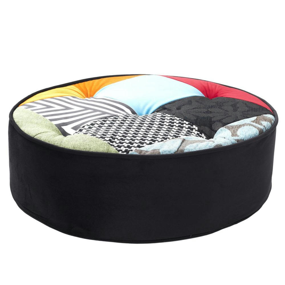 - Pouf rond Patchwork 50 cm