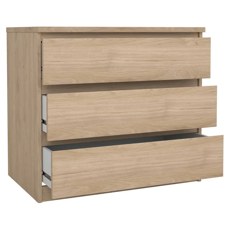 Ladekast Naia 3 lades - eikenkleur - 70,1x77x50 cm