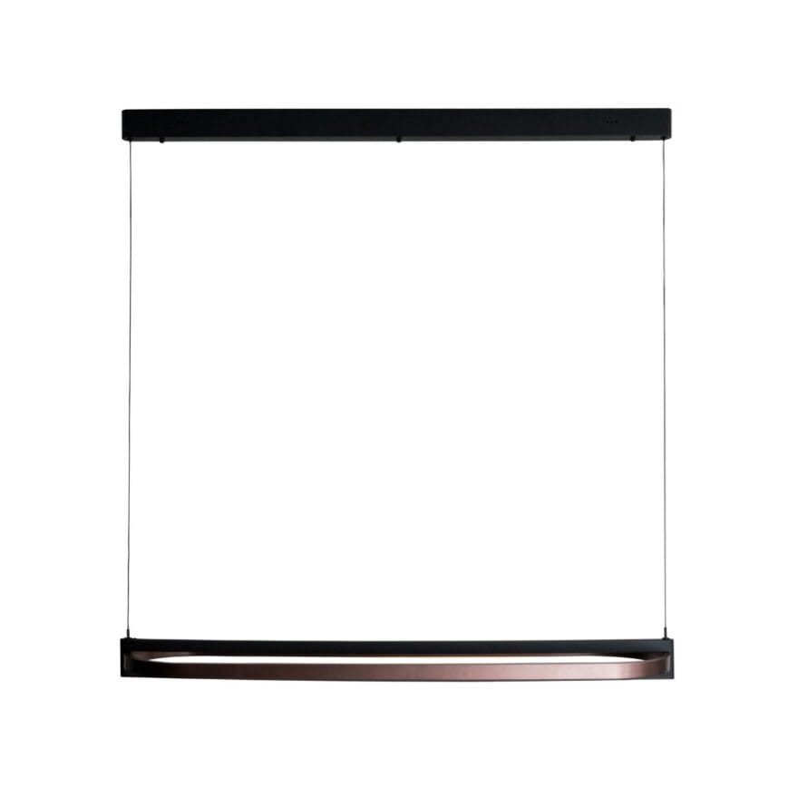 Lampa wisząca SINGAPUR czarno-brązowa LED 1x80W Ciepła biel 4400lm Maxlight