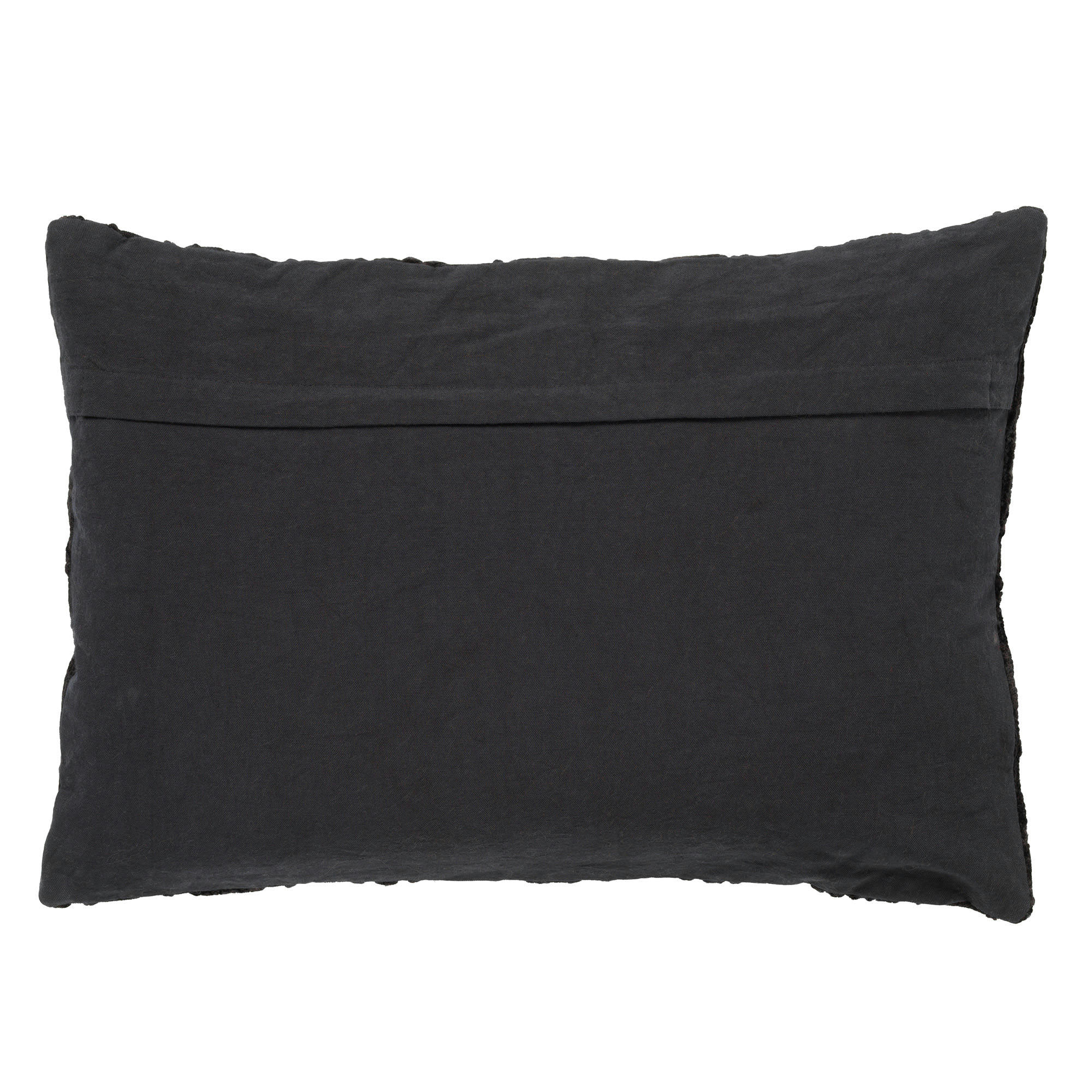 - Housse de coussin noir en coton-40x60 cm avec motif fleuri