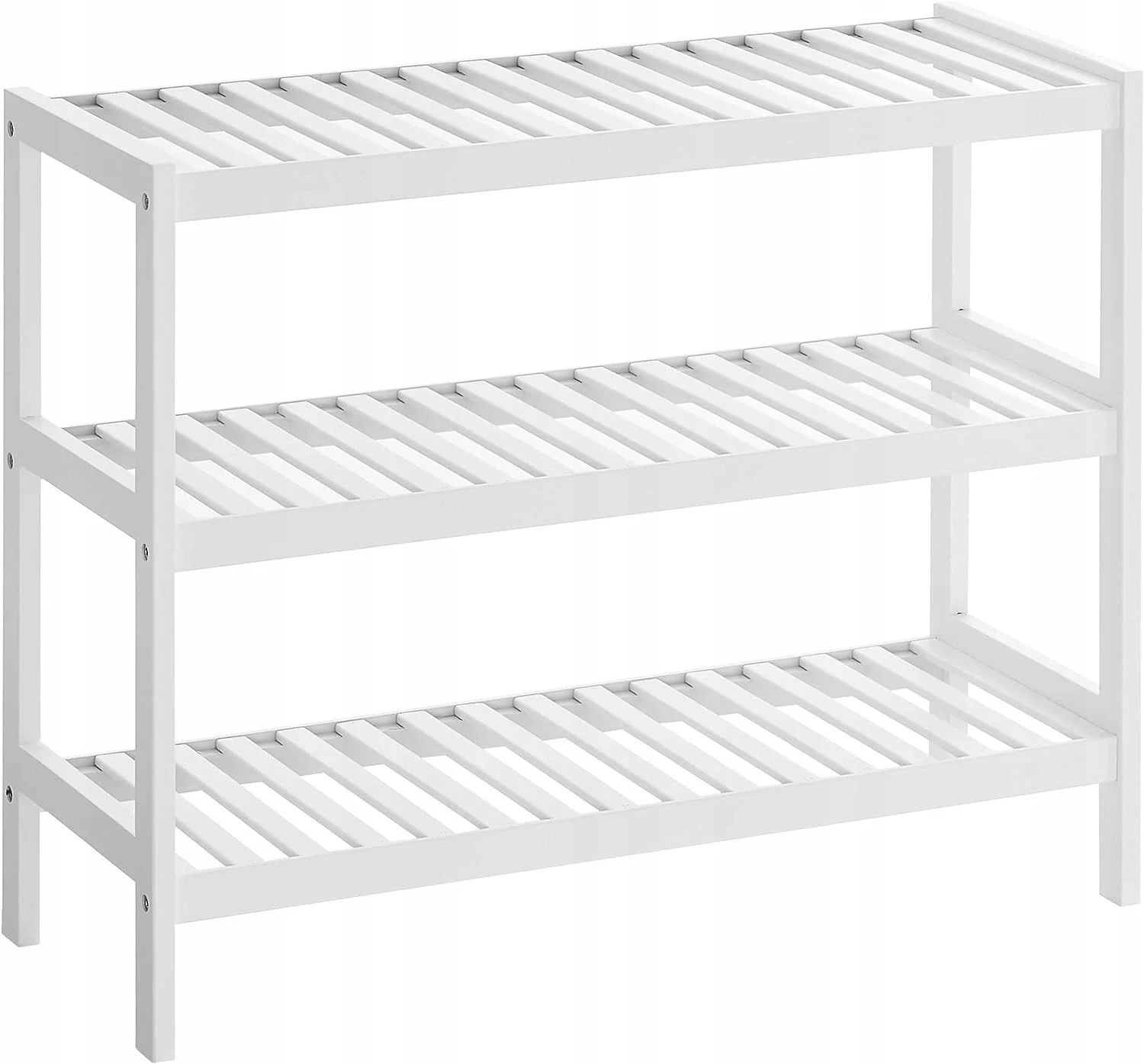 Szafka na buty z bambusa regał 70x55x26 biały LBS13W