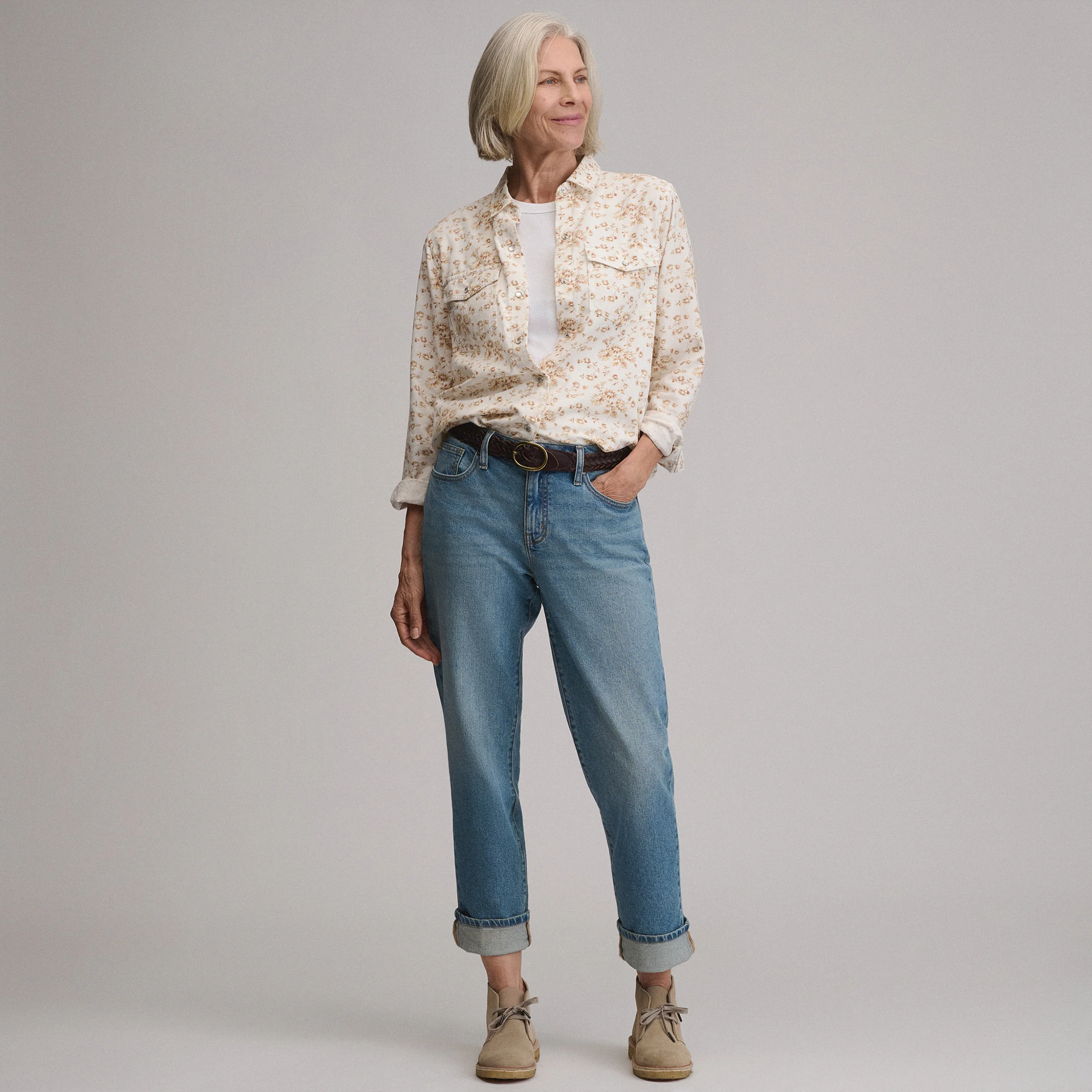 Women's Long-Sleeve Western Button-Down Shirt