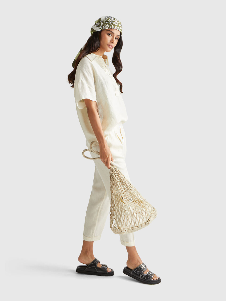 Patterned foulard in fabric