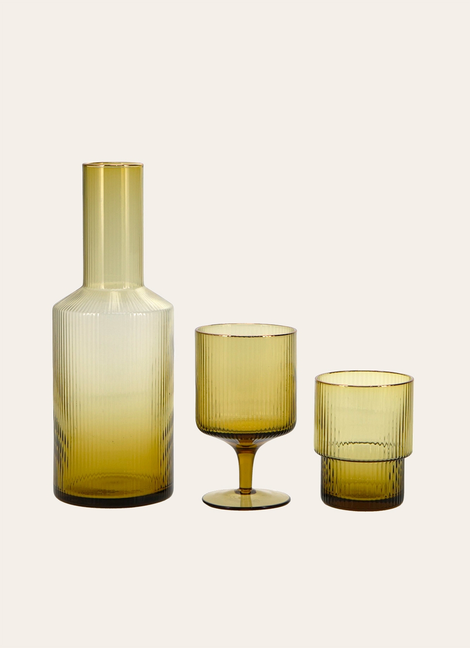 VERRE COLORÉ STRIÉ DESIGN TILLEUL