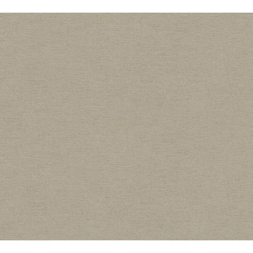A.S. Cr&eacute;ation behang linnenstructuur vergrijsd bruin taupe - 53 cm x 10.05 m