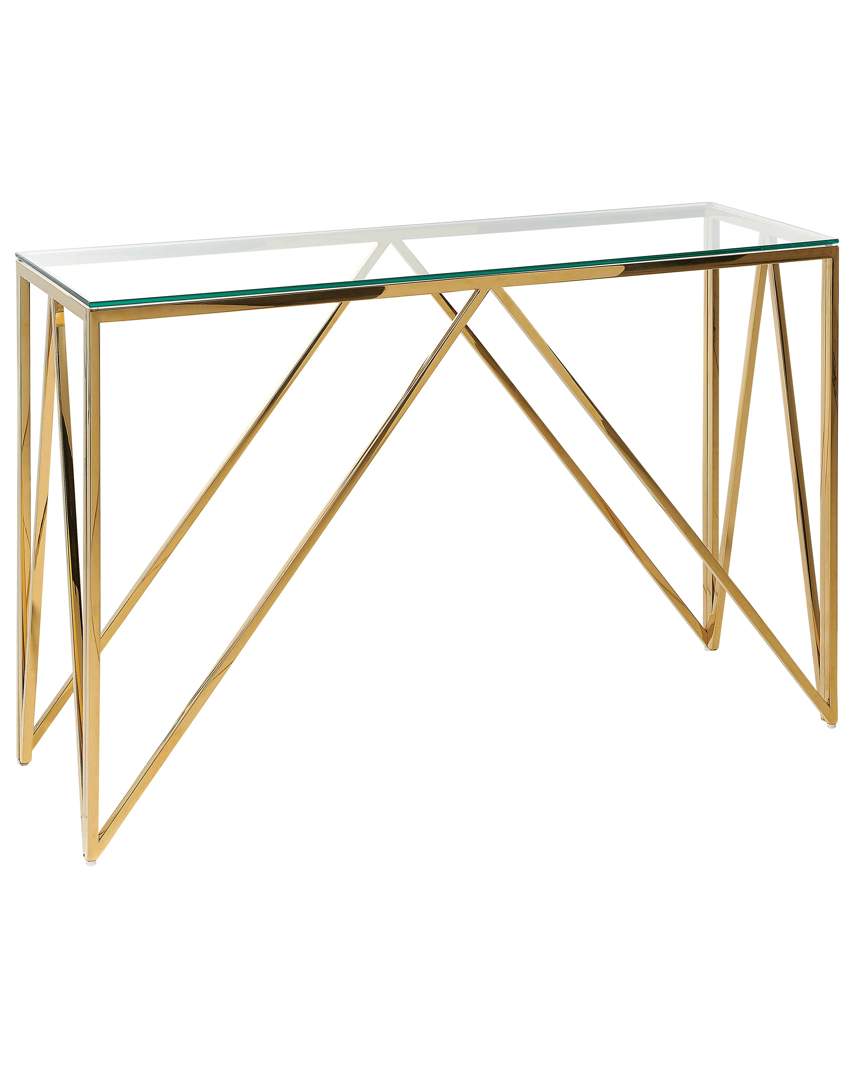 Console Table WESO Tempered Glass Gold