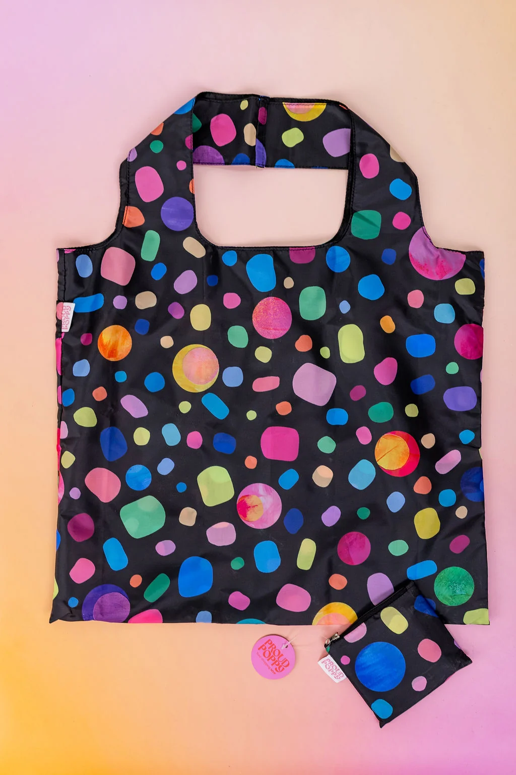 PP Reusable Shopper Bag in Black Pebble by Kasey Rainbow