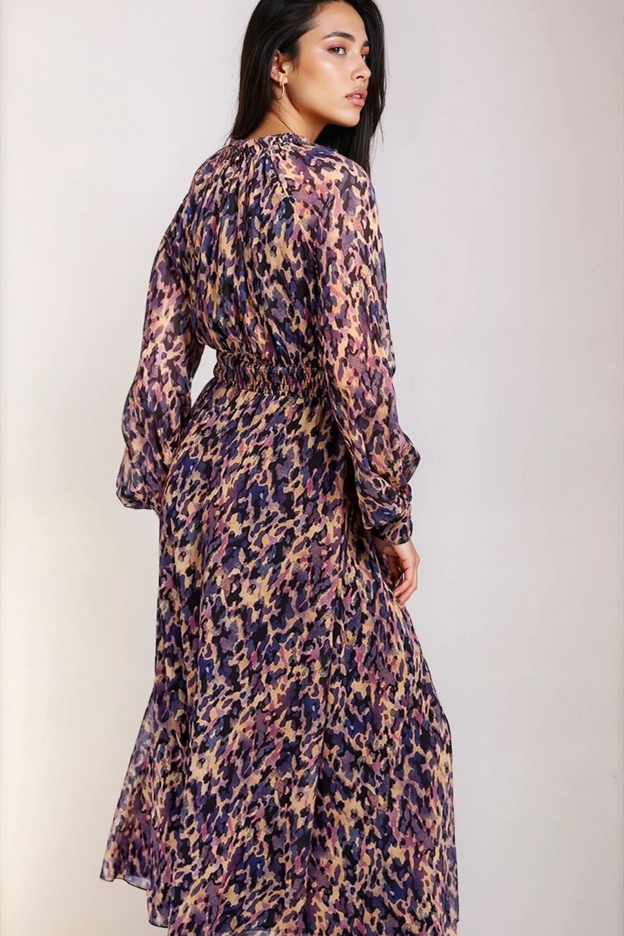 Little Mistress Leopard Print Midaxi Dress