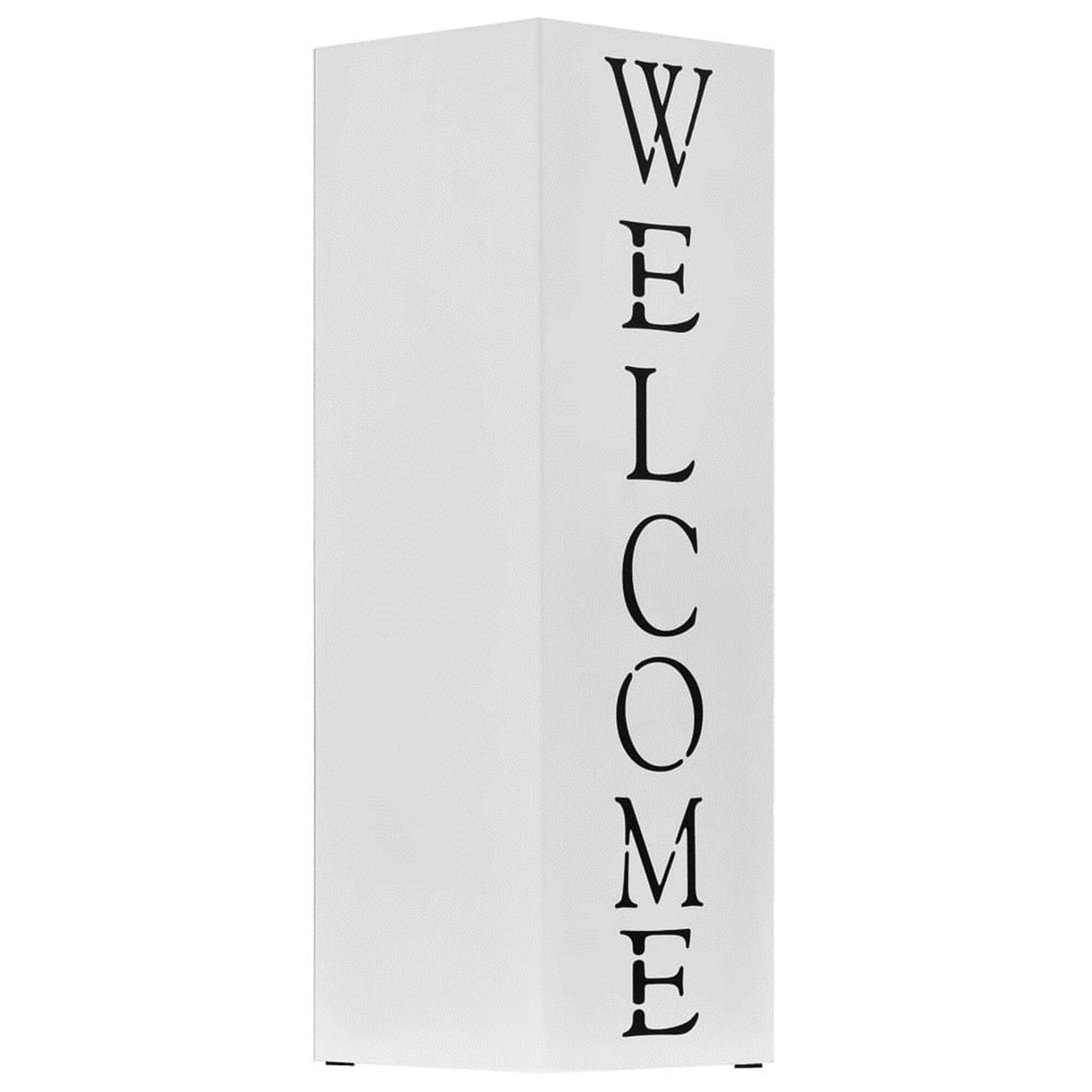 Steel White Umbrella Stand Welcome