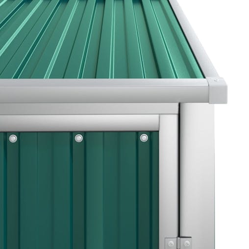 NNEVL Garden Tool Shed Green 88x89x161 cm Galvanised Steel