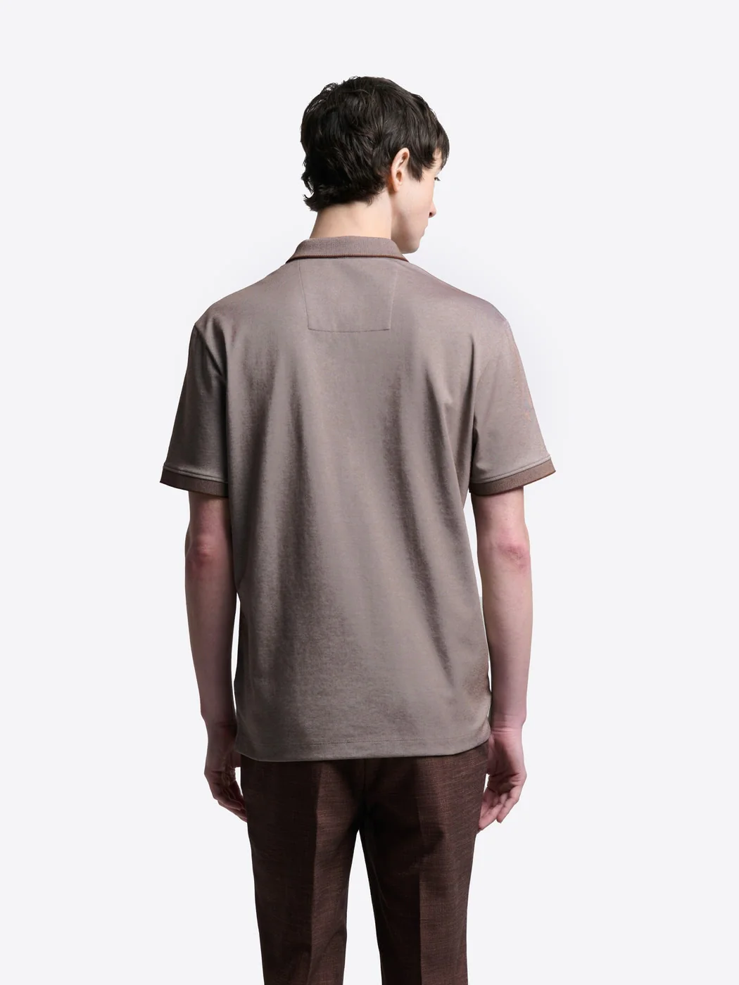 Polo col boutonné maille chinée