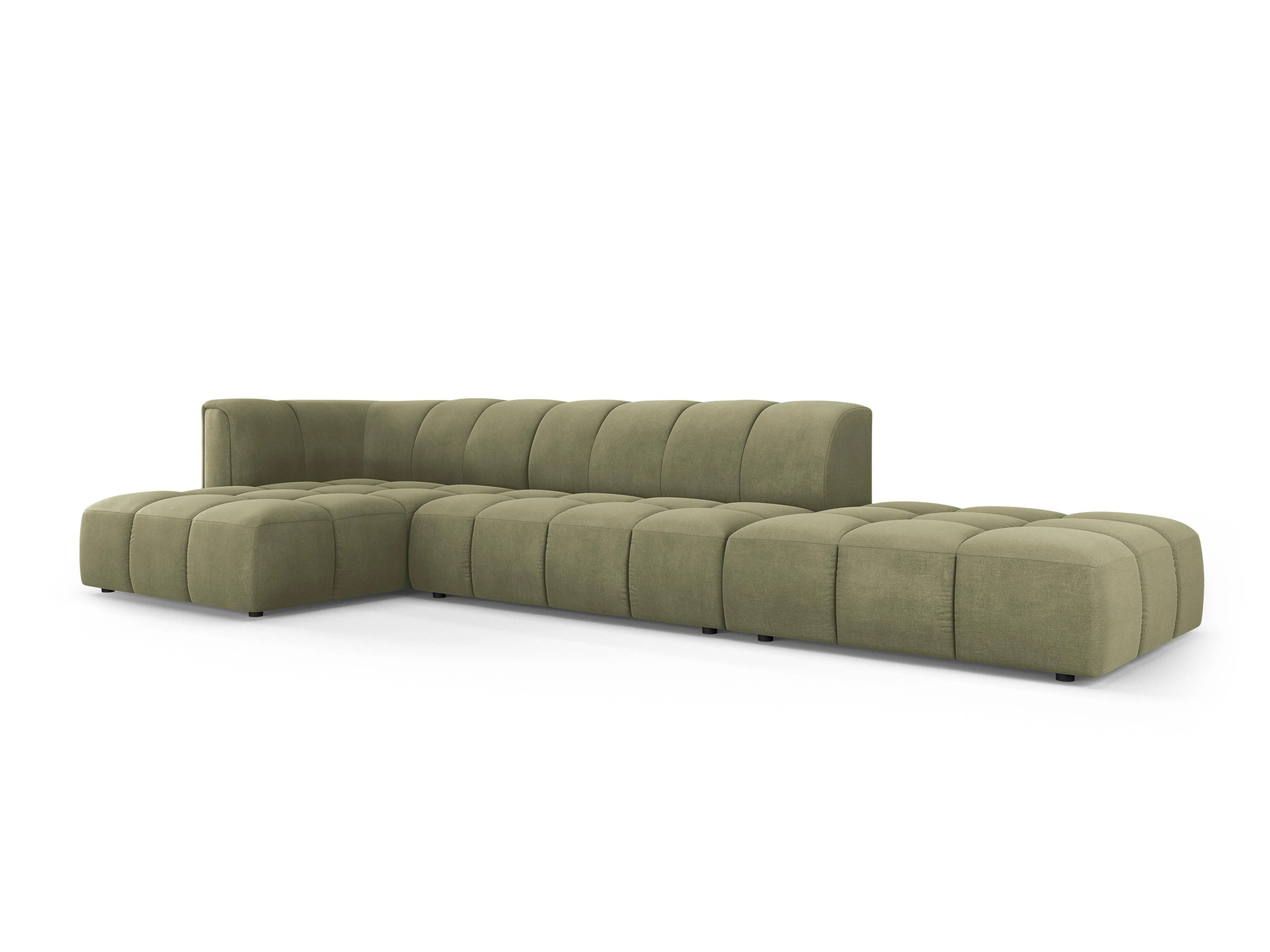 Hoekbank Francesca chenille links 5-zits