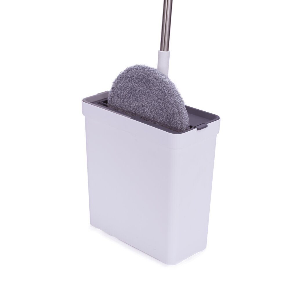 Seau essoreur compact 10L avec balai rotatif et 1 recharge 30,5x22xH148cm