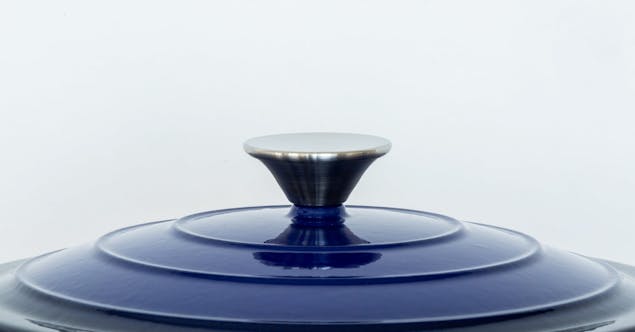 26cm Enamelled Cast Iron French Oven Casserole (4.7L) - Blue