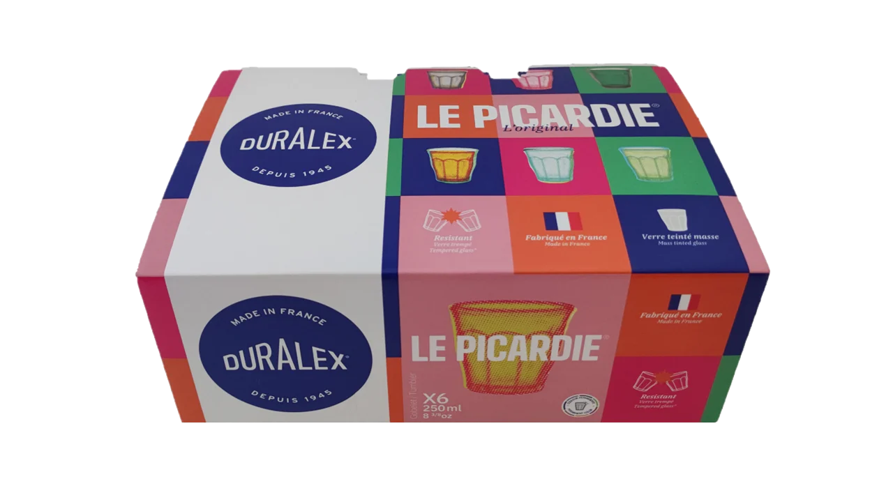 Picardie - Verre 25cl x6 - Panaché de 6 couleurs