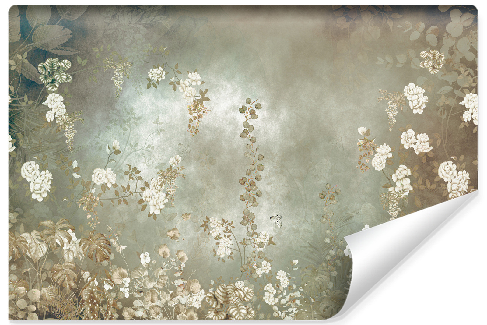 Fototapeta Kwiaty Na Betonie W Stylu Vintage 90x60cm