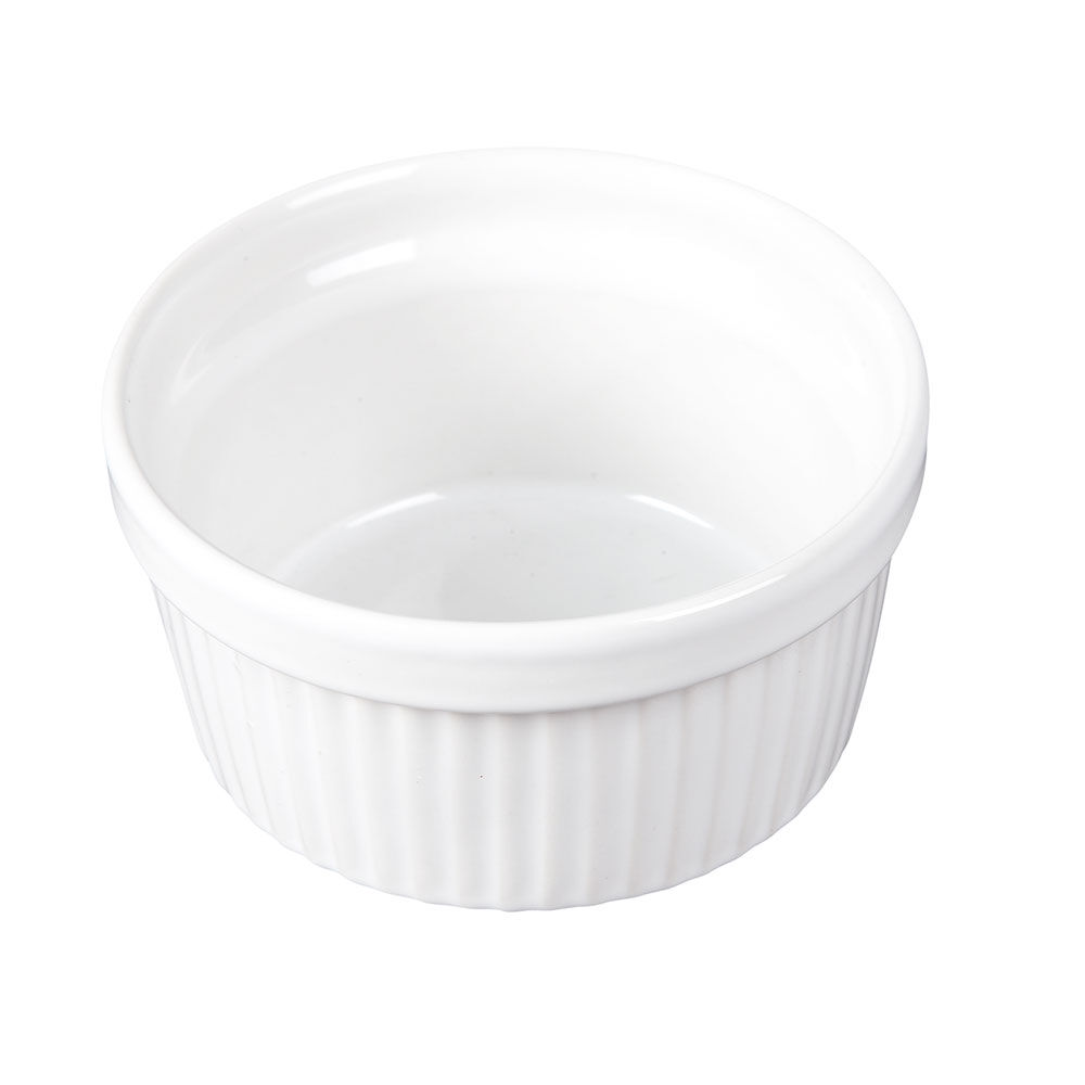 Ramequin en céramique blanc Ø9,1xH.4,8 cm