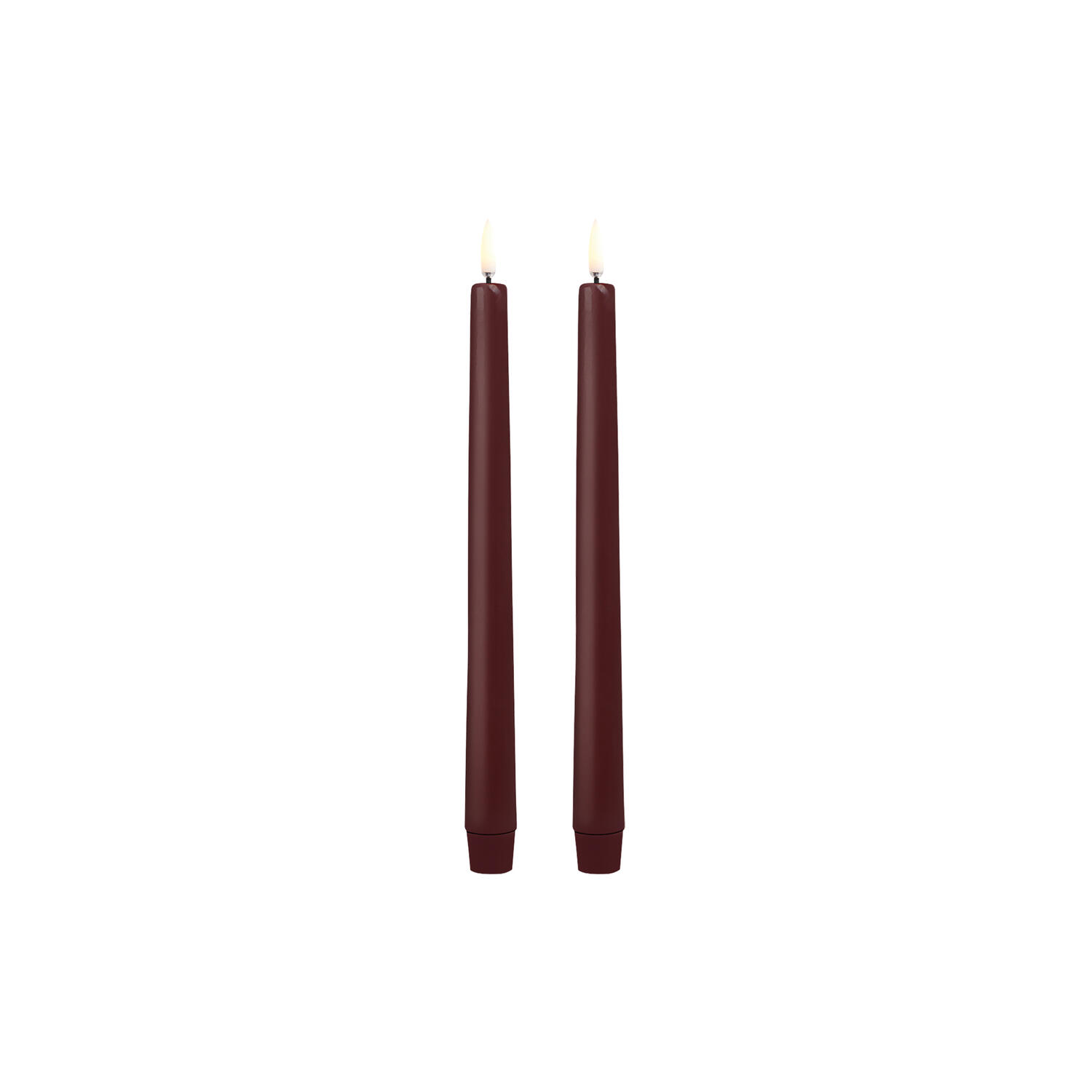 LED taper candle 2-pack, wine red