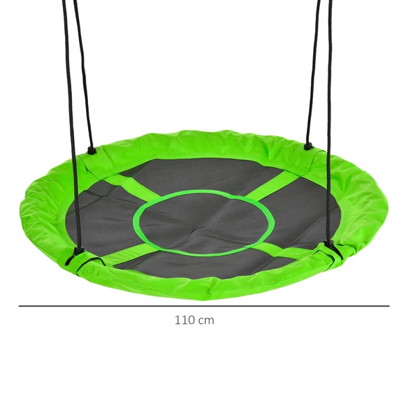 Nestschaukel, Ø 110 cm, verstellbar, grün/schwarz