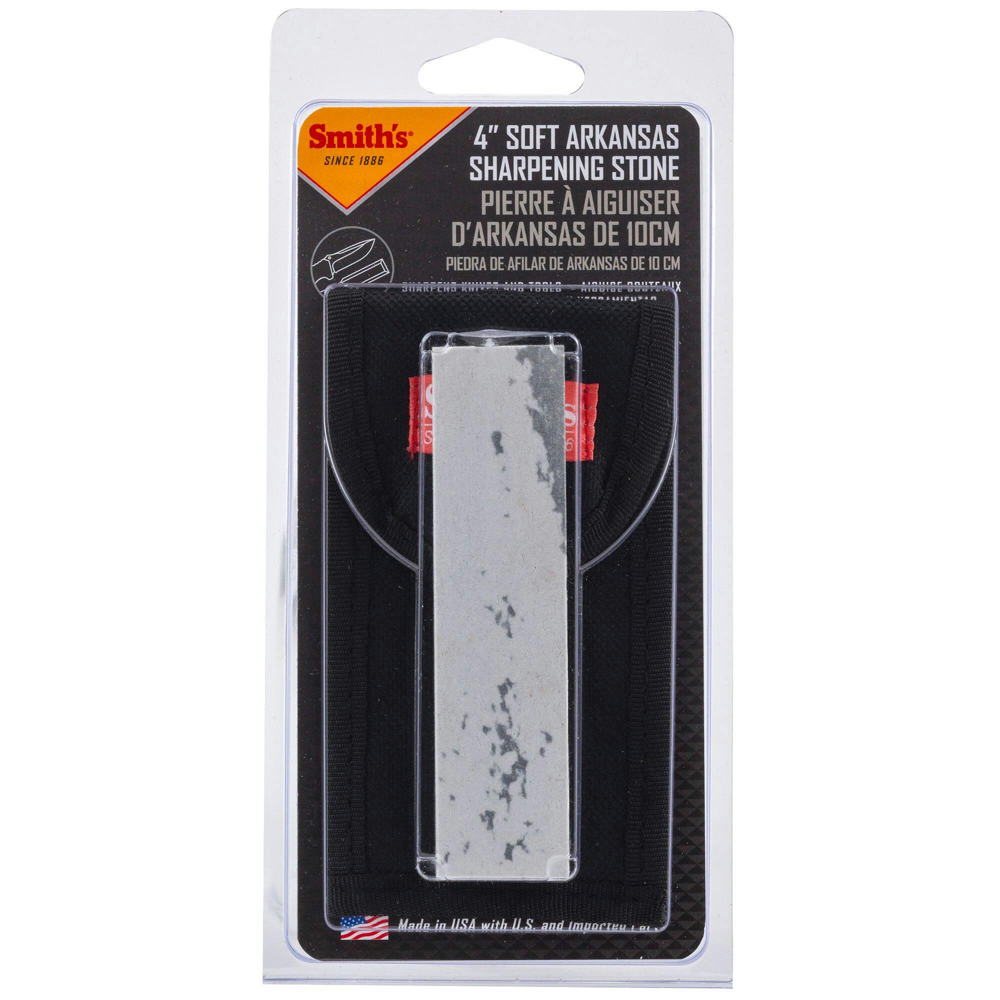 Smith's Arkansas Sharpening Stone with Pouch, 4-in