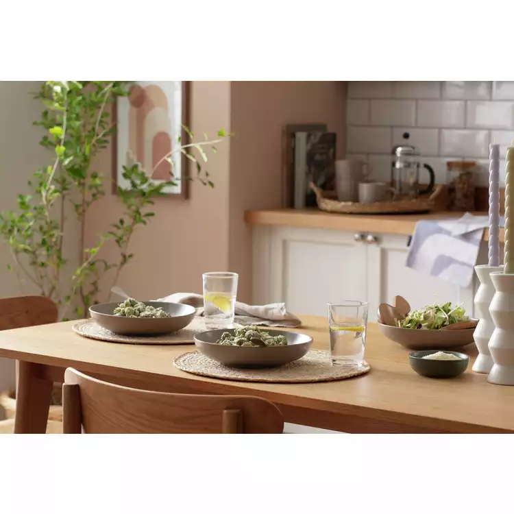 Habitat Mushroom 4 Piece Stoneware Pasta Bowl