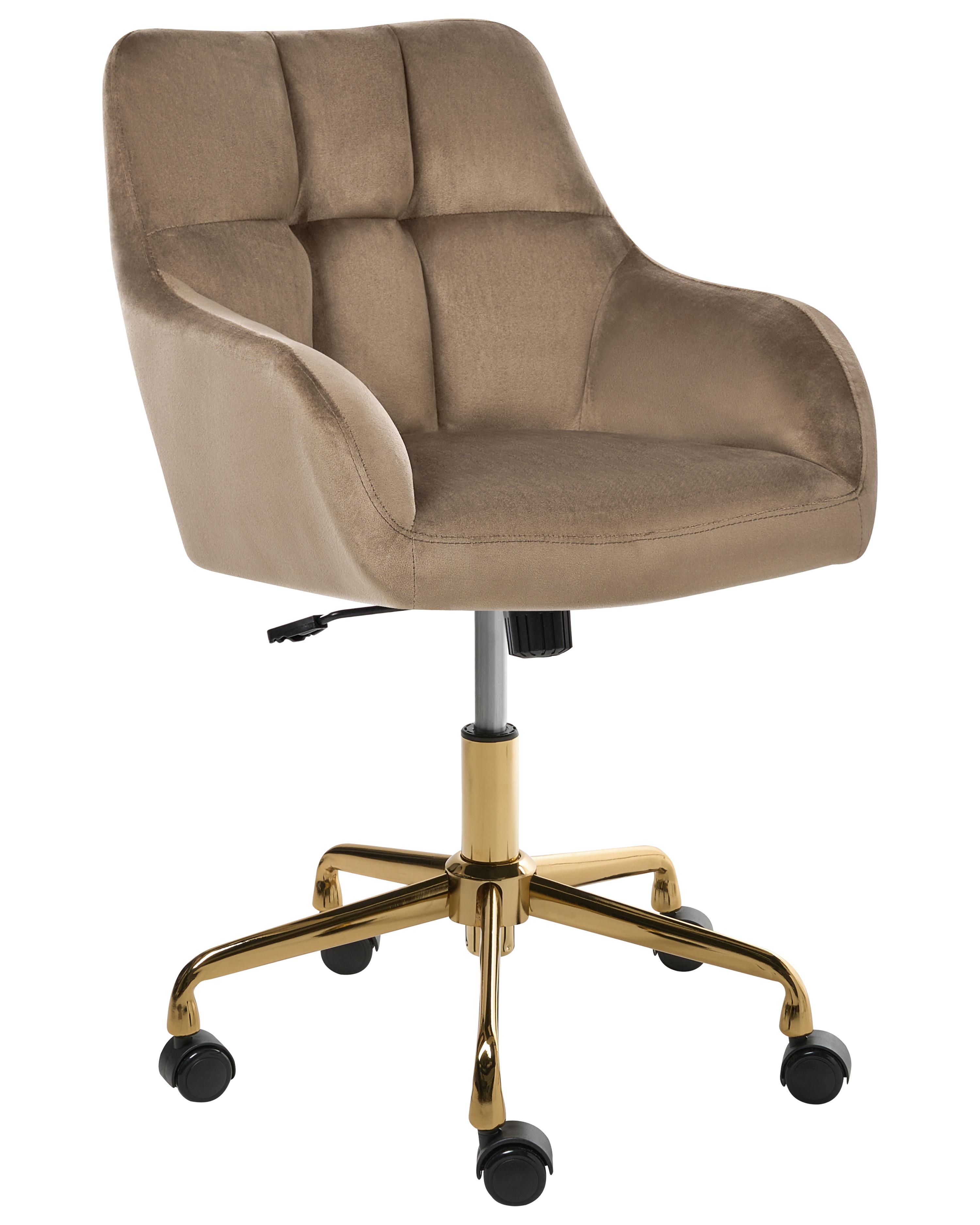 Desk Chair PALMDALE Velvet Taupe