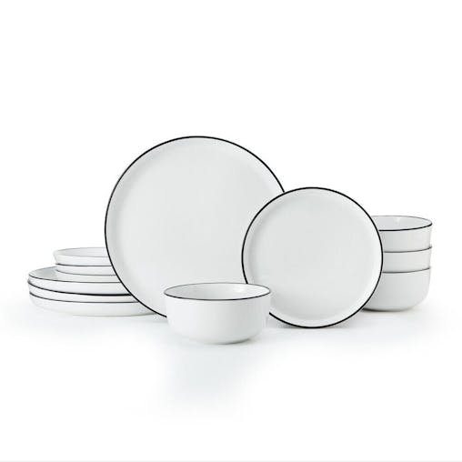 Mikasa Limestone Porcelain 12pc Dinner Set of 12
