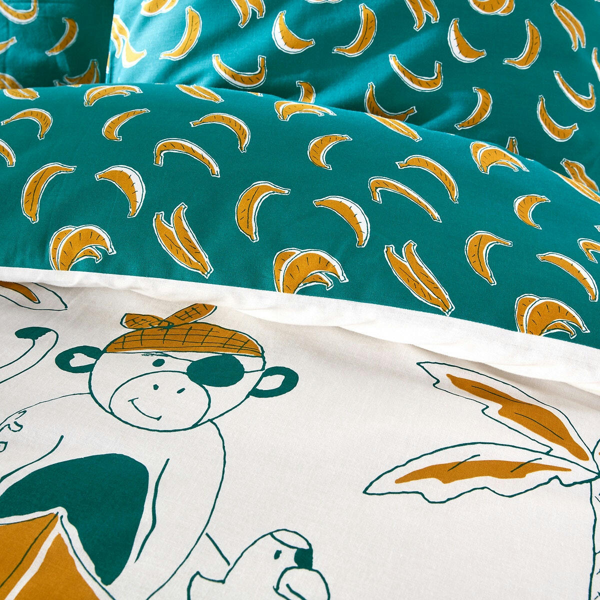 Housse de couette coton, Singe Pirate