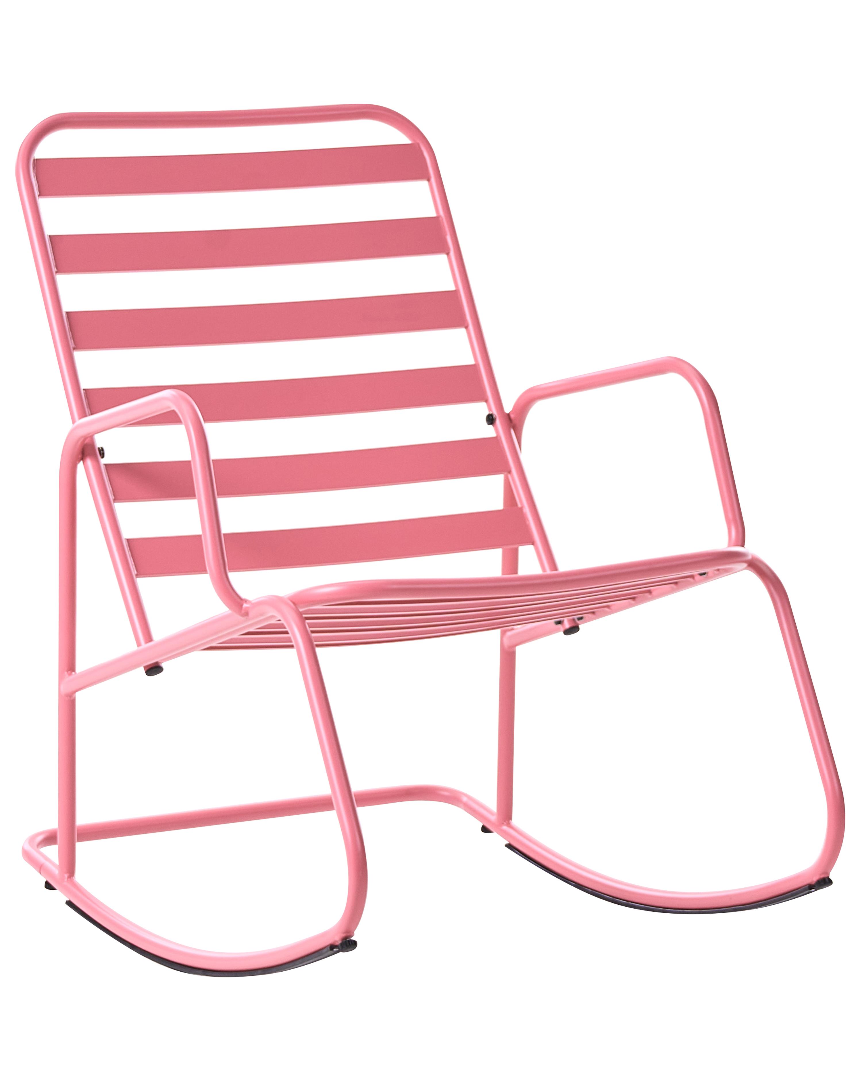 Garden Rocking Chair TURI Metal Pink