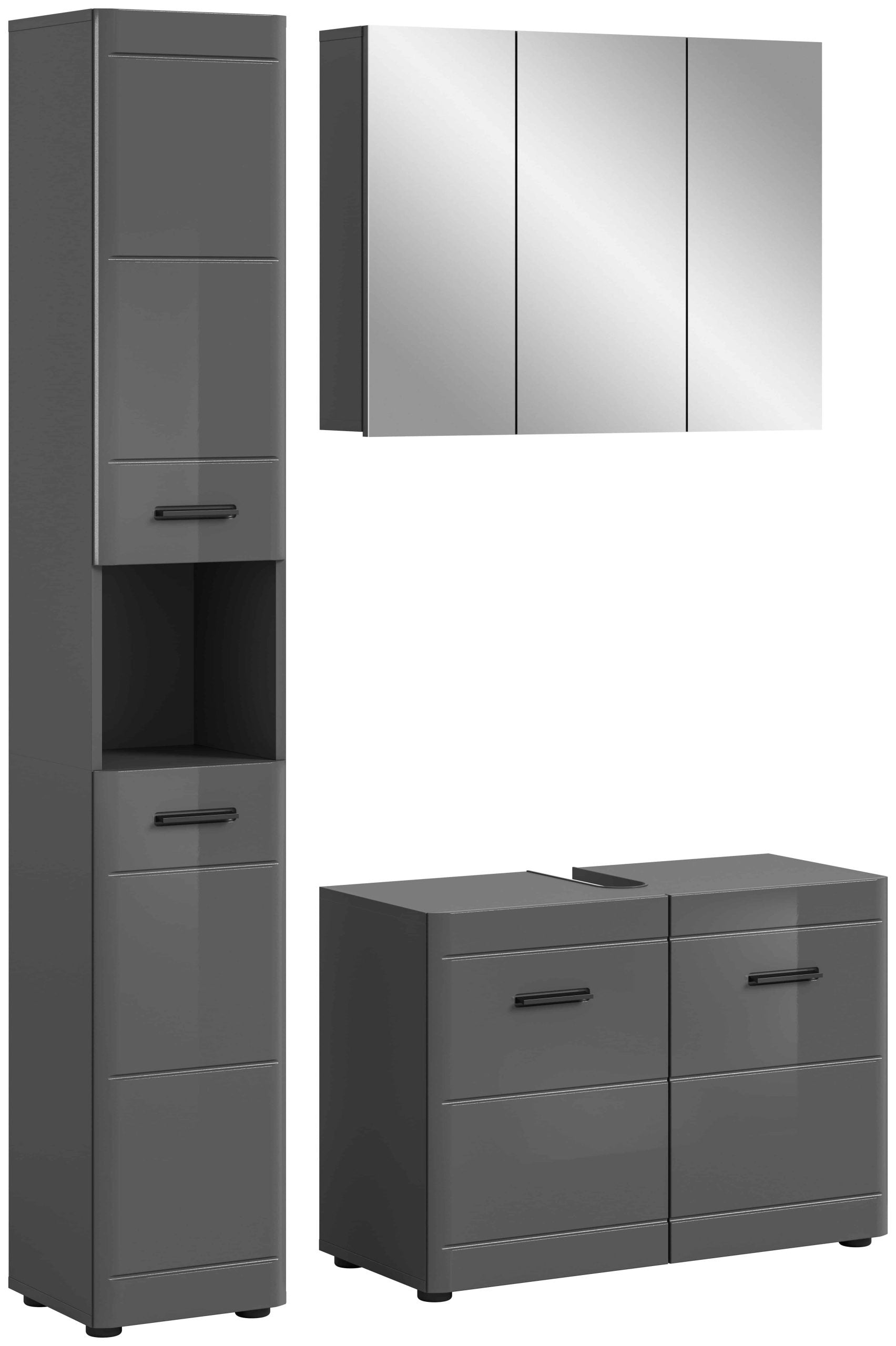 Furnilux Badkamercombinatie grijs-grijs - 125x190x34cm