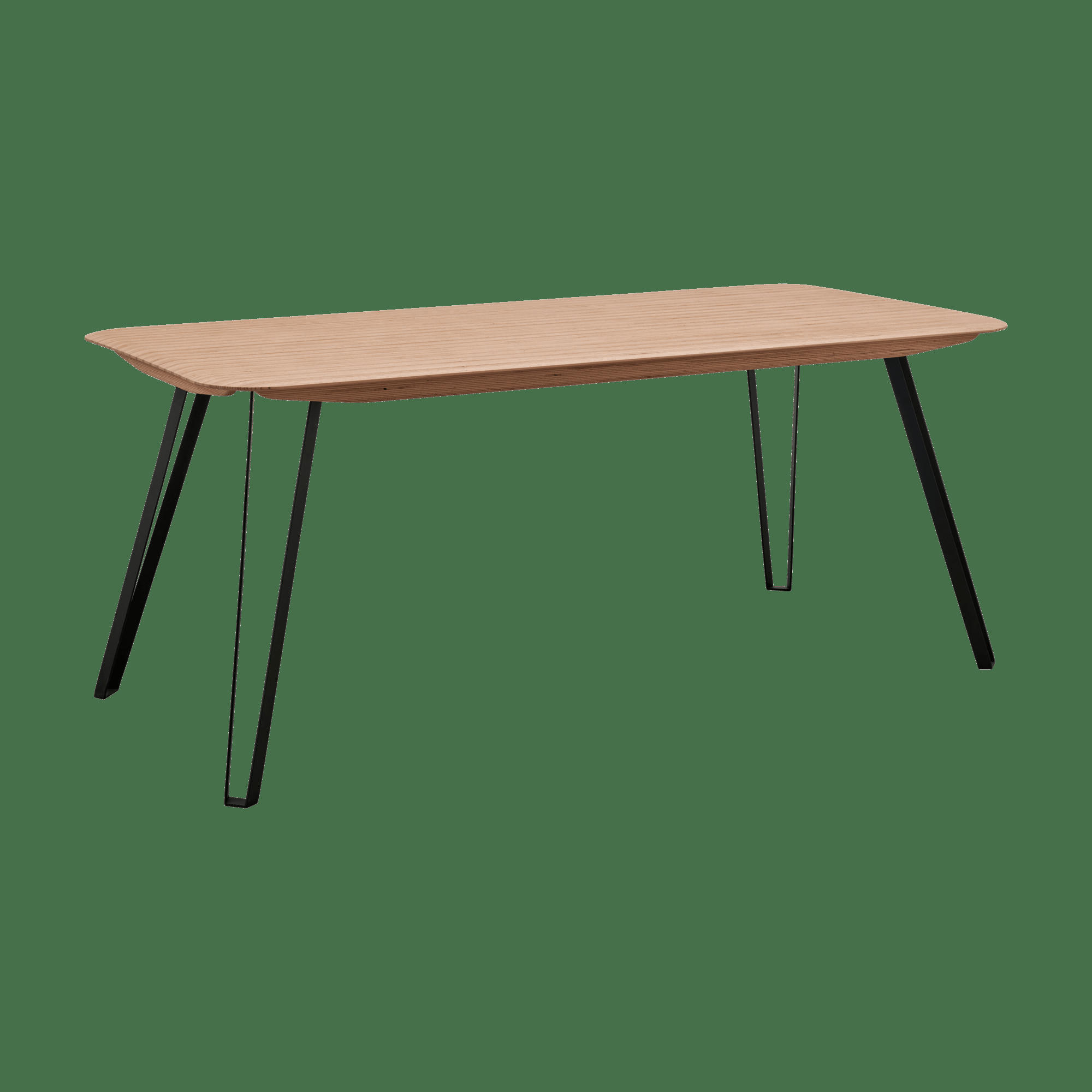 CONSTANT - Table rectangulaire en bois et métal