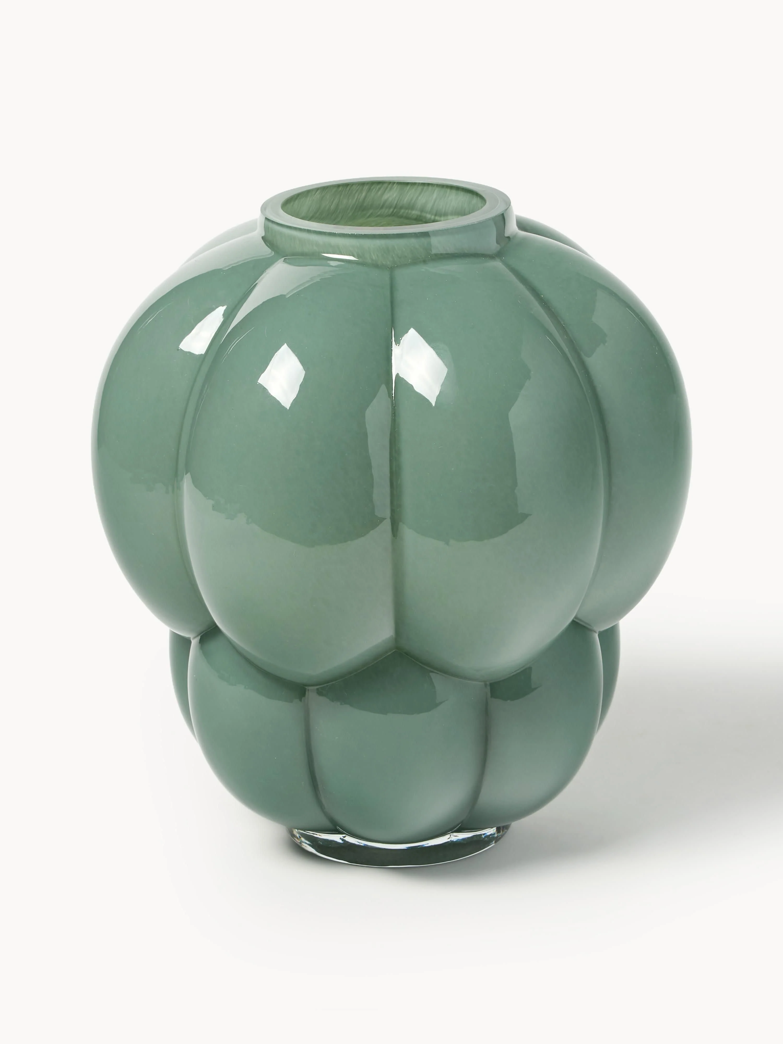 Mundgeblasene Glas-Vase Uva, H 28 cm