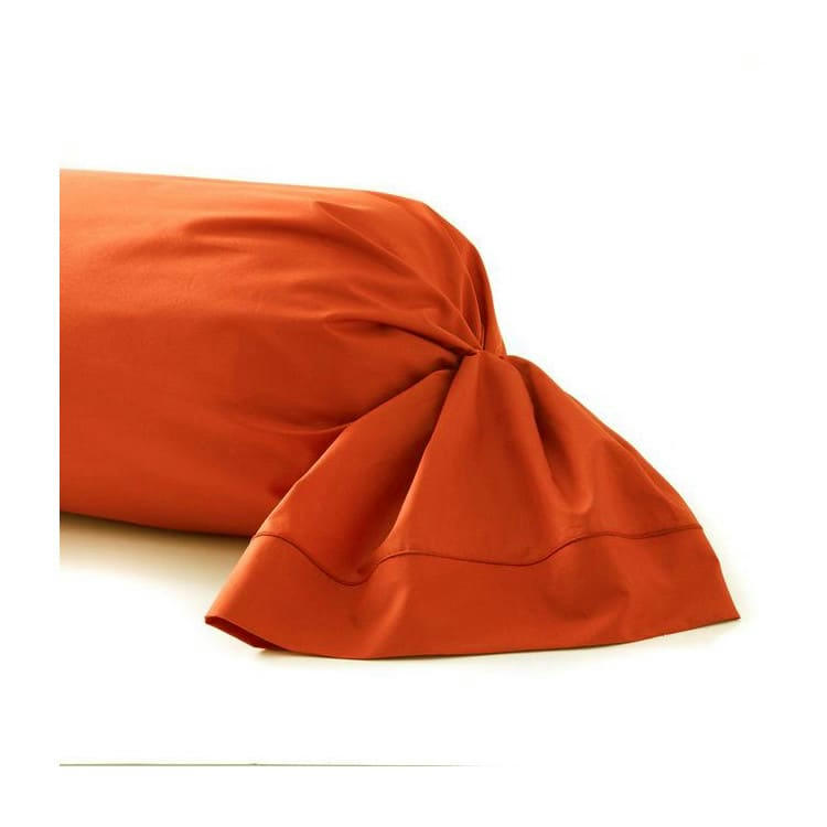PERCALE MONTELEONE - Taie de traversin en Coton Orange 230 cm