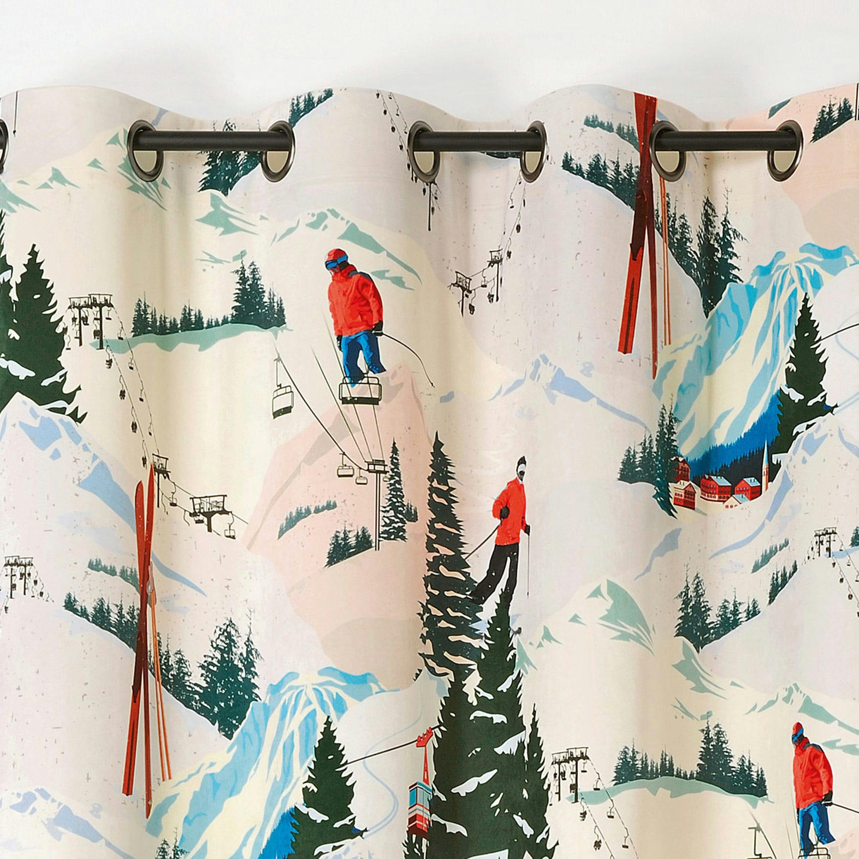 - Rideau d'ameublement solaise polyester beige 145x260 cm