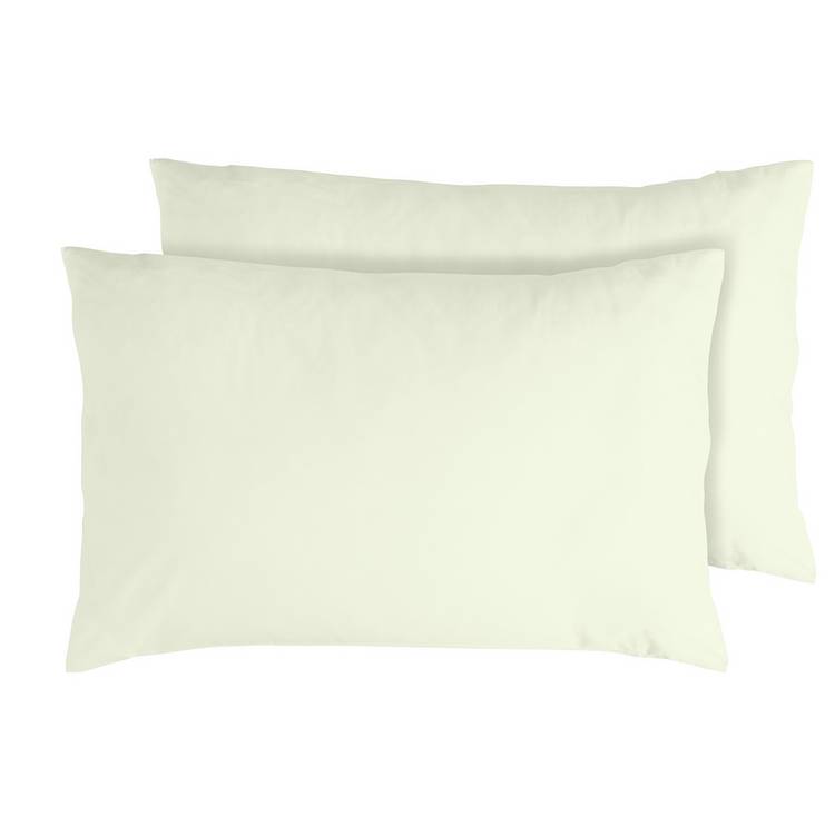 Habitat Egyptian Cotton Standard Pillowcase Pair - Cream