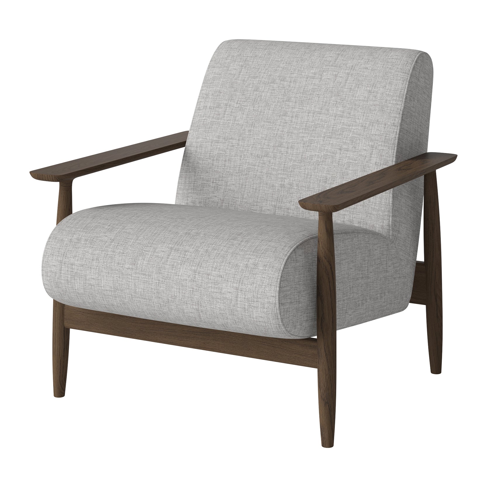 Bolia Visti Fauteuil - Donker Eiken - Lichtgrijs