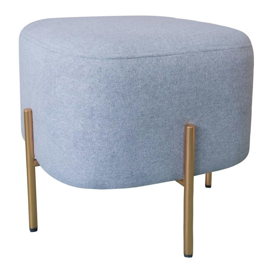 KATE - Pouf en tissu carré gris foncé
