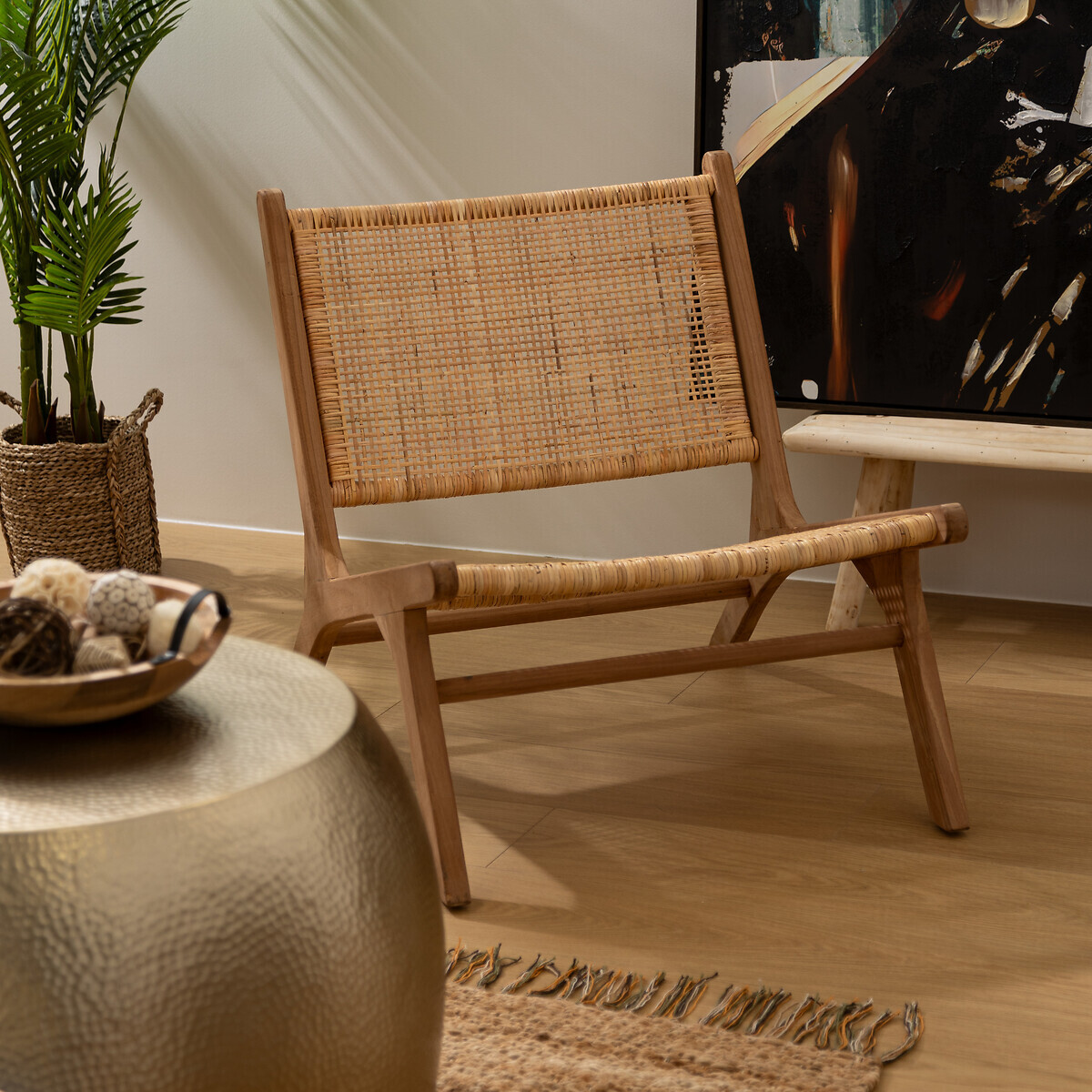 Armchair "Timor" Teak, rattan