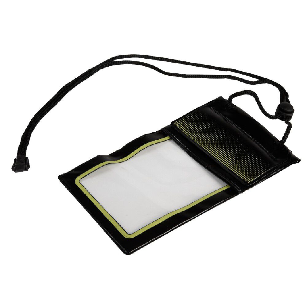 Pochette waterproof en plastique noir/vert