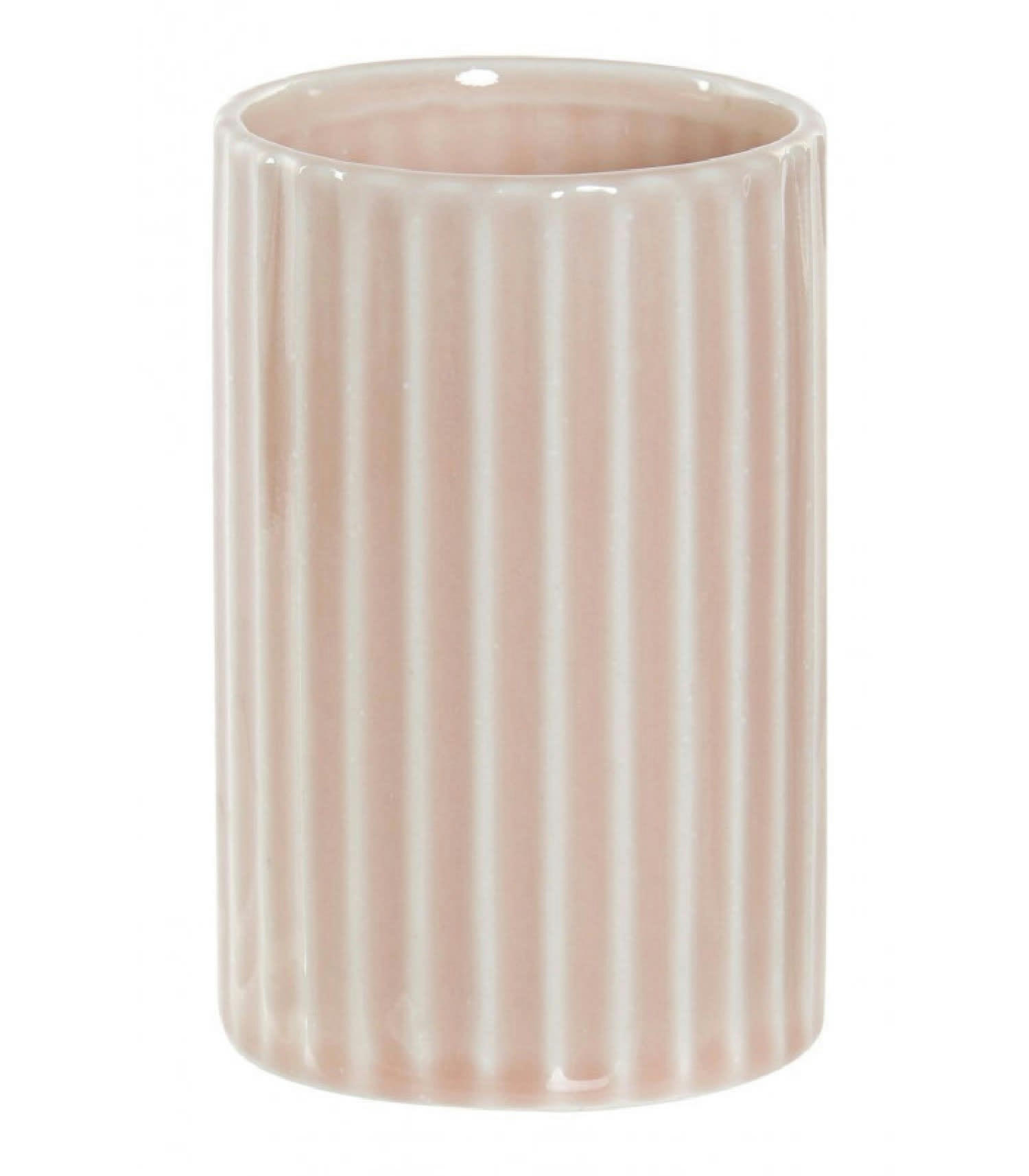 CÉRAMIQUE - Porte brosse à dents en céramique rose