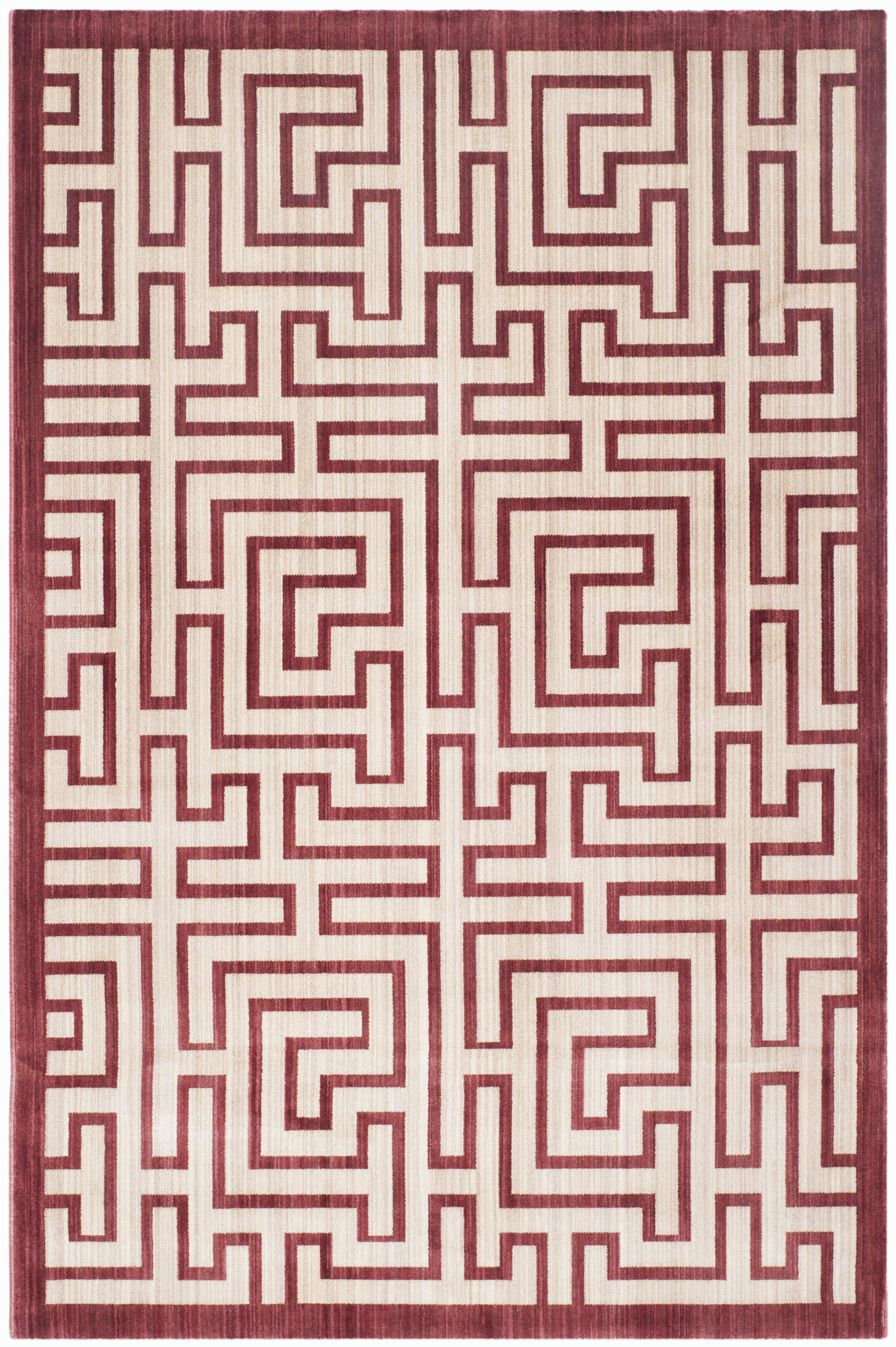 INFINITY - Tapis de salon interieur en jaune & rouge, 122 x 183 cm