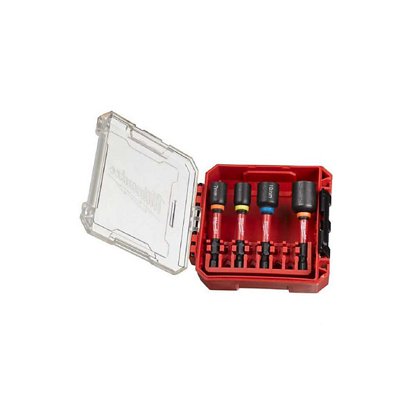 Coffret de 4 douilles magnétiques SHOCKWAVE Impact Duty Milwaukee - Résistance et Durabilité Optimales