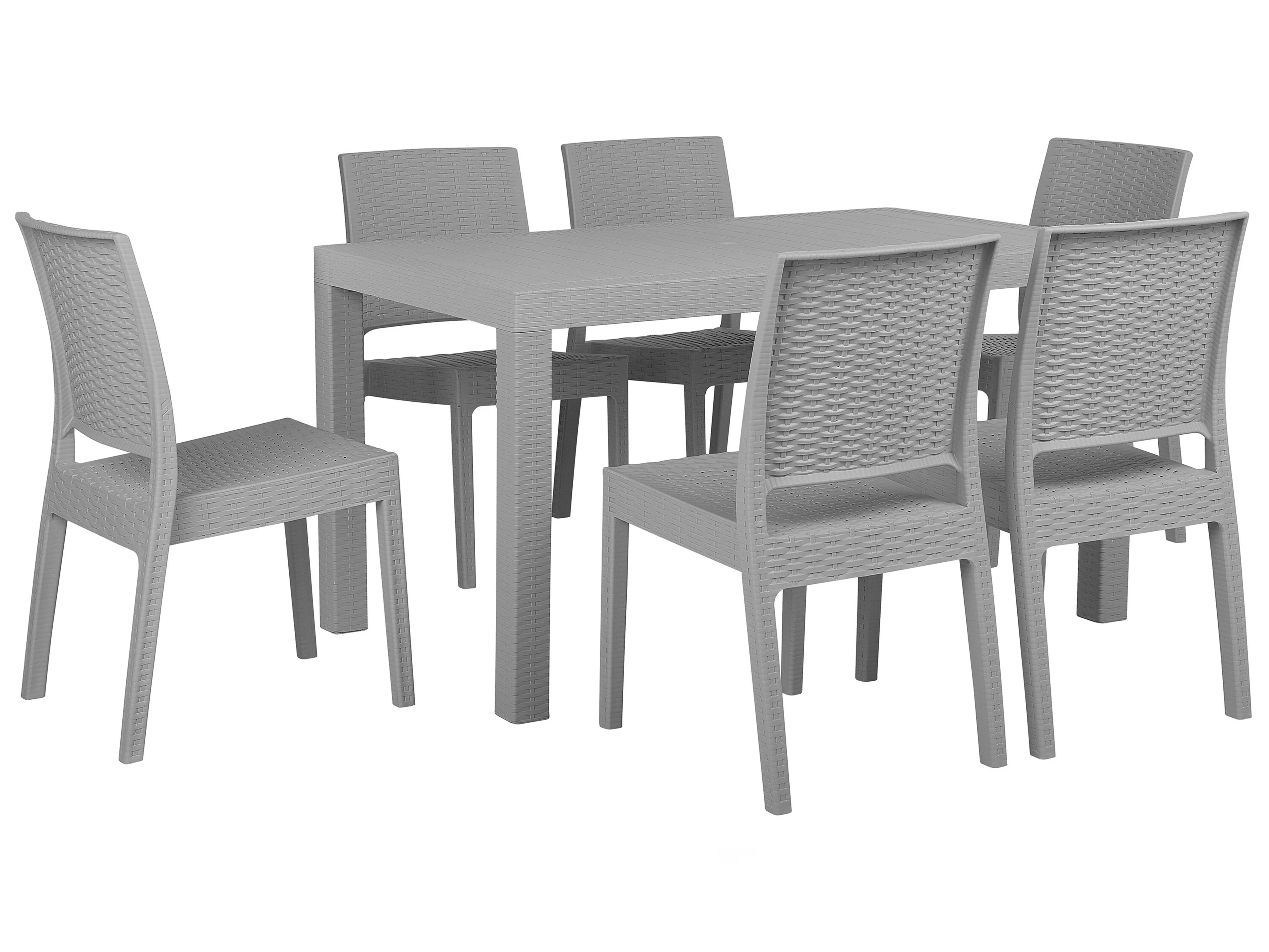 Garden Dining Set 4 Seater FOSSANO Light Grey
